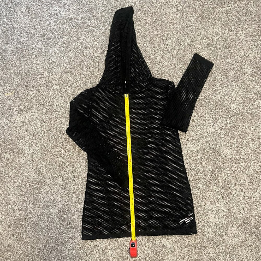 Forever 21 Black Mesh Hoody M